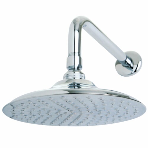 K136A1CK Victorian 8 in. Brass Showerhead with 12 in. Shower Arm, Polished Chrome Perspective: front