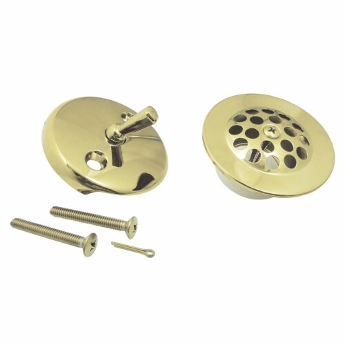 Kingston Brass DTL5305A2 Grid Tub Drain Kit, Polished Brass Perspective: front