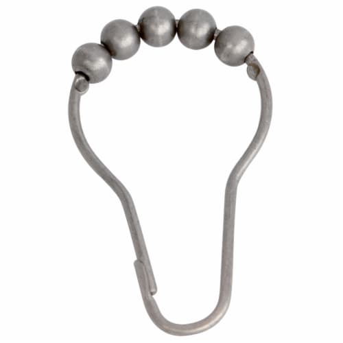 Kingston Brass Srcr128 Roller Ball Shower Curtain Rings (12Pcs/Set), Brushed Nickel Perspective: front