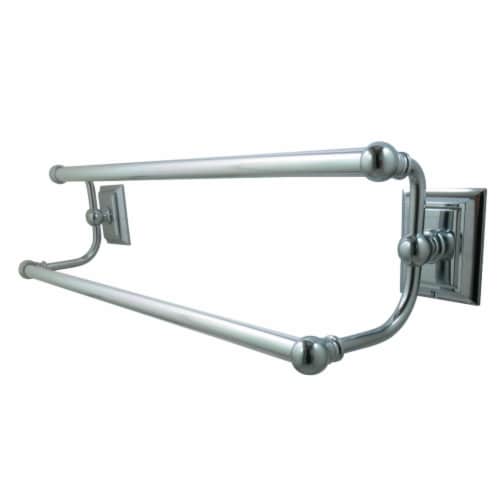 Kingston Brass BA6013C Millennium 24  Dual Towel Bar, Polished Chrome Perspective: front