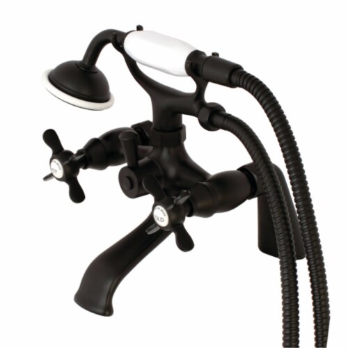 Kingston Brass KS287ORB Essex Clawfoot Tub Faucet with Hand Shower, Oil Rubbed Bronze Perspective: front