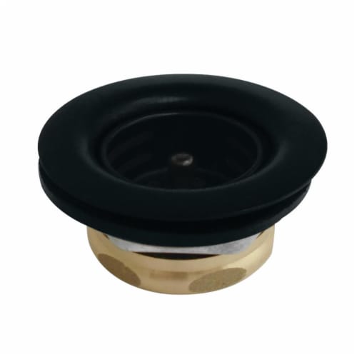Gourmet Scape K461BMB Traditional Tacoma Kitchen Sink Duo Basket Strainer - Matte Black Perspective: front