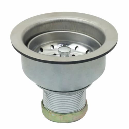 Gourmet Scape K112 Kingston Brass Tacoma Snap-N-Tite Sink Basket Strainer, Stainless Steel Perspective: front