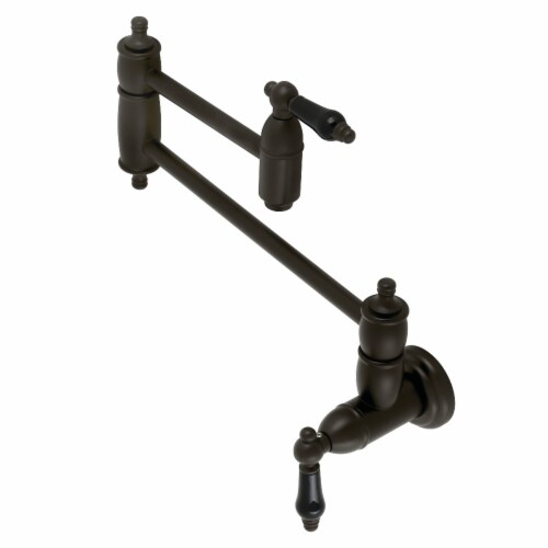 Kingston Brass KS3105PKL Duchess Wall Mount Pot Filler, Oil Rubbed Bronze Perspective: front