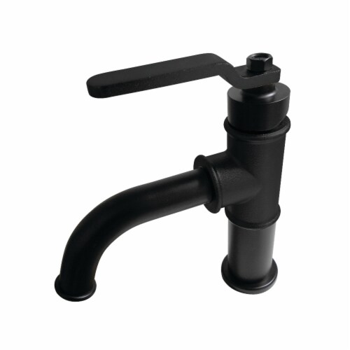 Kingston Brass KS2820KL Whitaker Single-Handle Bathroom Faucet with Push Pop-Up, Matte Black Perspective: front