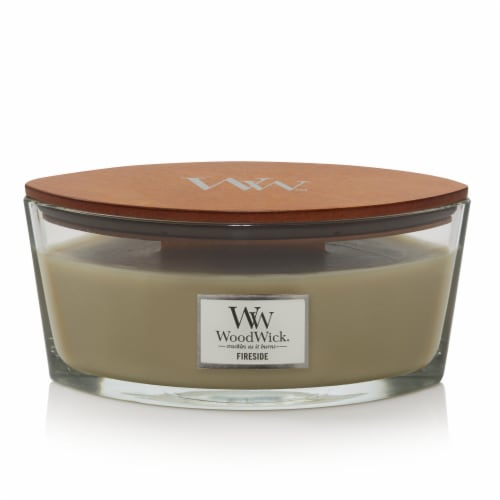 WoodWick® Fireside Ellipse Jar Candle Perspective: front