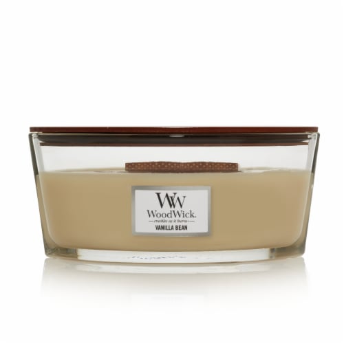 WoodWick® Vanilla Bean Ellipse Jar Candle Perspective: front