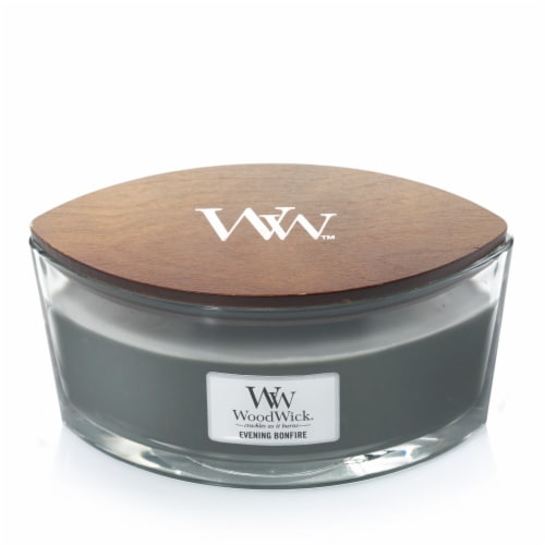 WoodWick® Evening Bonfire Jar Candle Perspective: front