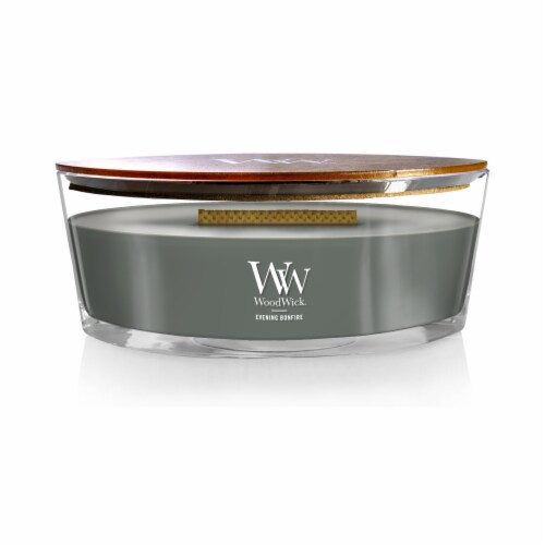 WoodWick® Evening Bonfire Jar Candle Perspective: front