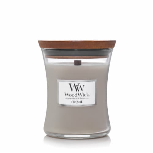 WoodWick® Fireside Scented Candle - Gray Perspective: front