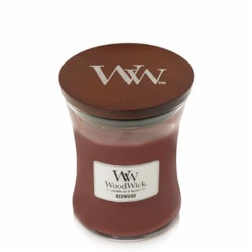 WoodWick® Redwood Medium Hourglass Candle – Red Perspective: front