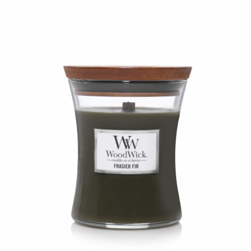 WoodWick® Frasier Fir Medium Hourglass Candle Perspective: front