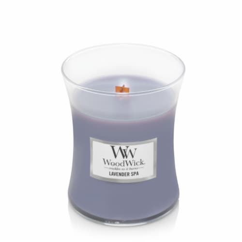 WoodWick® White Tea & Jasmine Scented Candle - White Perspective: front