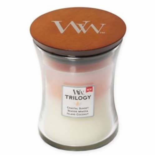 WoodWick® Trilogy Island Getaway Jar Candle Perspective: front