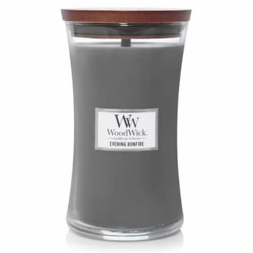 WoodWick® Evening Bonfire Scented Candle - Gray Perspective: front