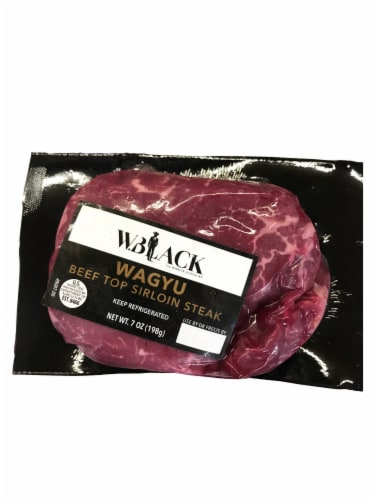 W. Black Wagyu Top Sirloin Beef Perspective: front