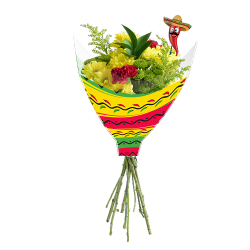Jolo Flowers Inc. 10 Stem Cinco De Mayo Bouquet Perspective: front