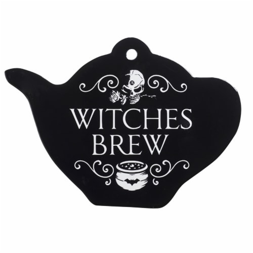 Alchemy Gothic CT8 Ceramic Witchs Brew Trivet Perspective: front