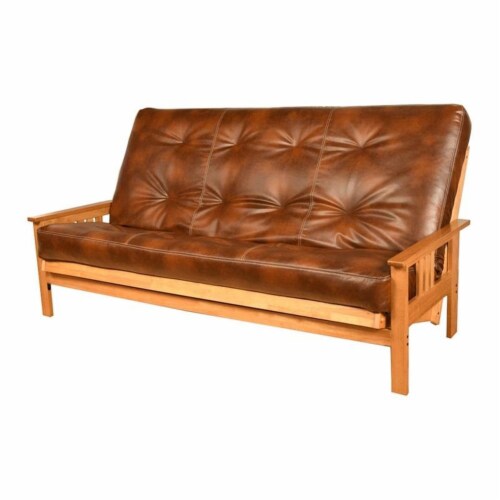 Queen on sale leather futon