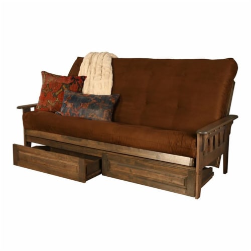 Suede futon couch deals