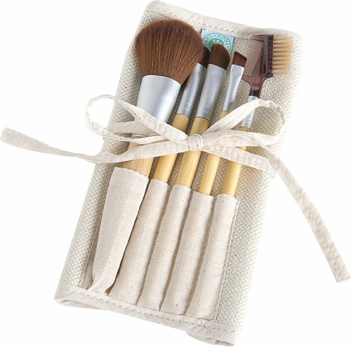 Honeybee Gardens Eco-Friendly Makeup Brush Set Perspective: front