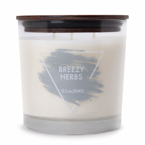 Sterno Home Self Care Breezy Herbs Jar Candle Perspective: front