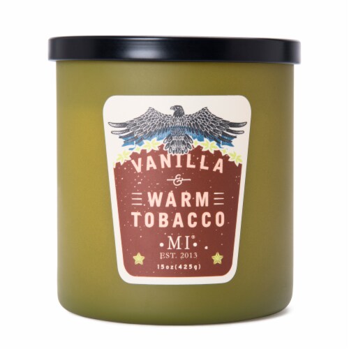 Manly Indulgence All American Vanilla & Warm Tobacco Candle Perspective: front