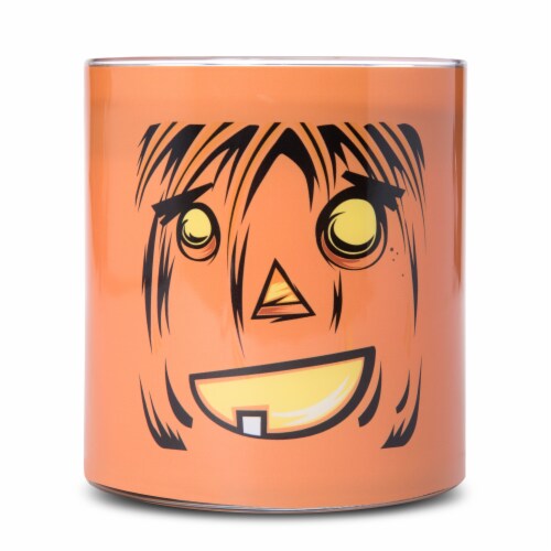 Carolina Monsters Pumpkin Candle - Orange Perspective: front