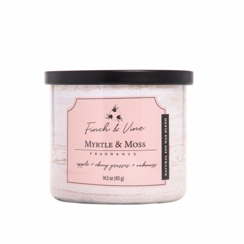 Finch & Vine Myrtle & Moss Fragranced Candle Perspective: front