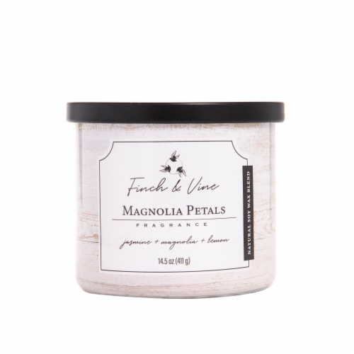 Finch & Vine Magnolia Petals Fragranced Candle Perspective: front