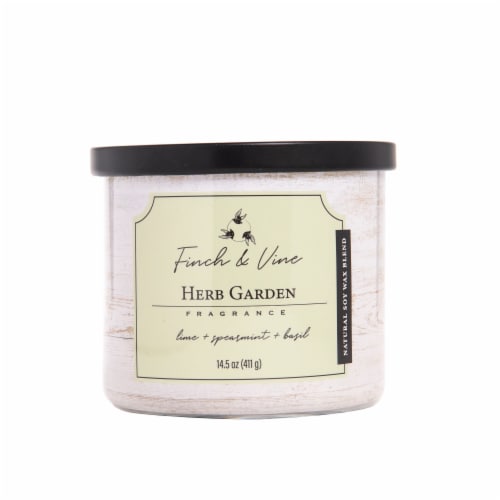 Finch & Vine Herb Garden Fragranced Candle Perspective: front