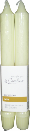 Carolina® Candle Company Heritage Tapered Candles - Ivory Perspective: front