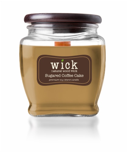 Wick® Sugared Coffee Cake Jar Candle - Tan Perspective: front