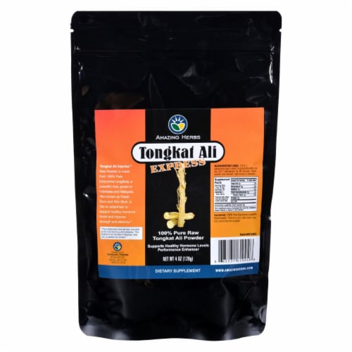 Black Seed Tongkat Ali Raw Powder - 4 oz Perspective: front