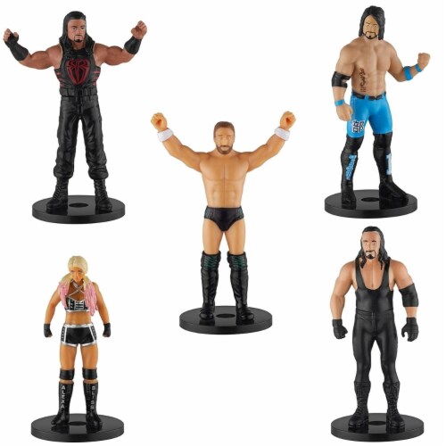 WWE Pencil Toppers 5pk Bliss AJ Styles Reigns Undertaker Daniel Bryan PMI International Perspective: front