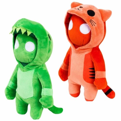 Gang Beasts Green Dragon Red Cat Plush 8 Doll Video Gaming