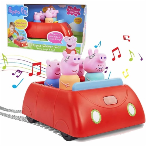 Wow Stuff Peppa Pig s Family Red Clever Car Lights Sounds George Daddy Mummy Pig Wow Stuff 1 unit Mariano s