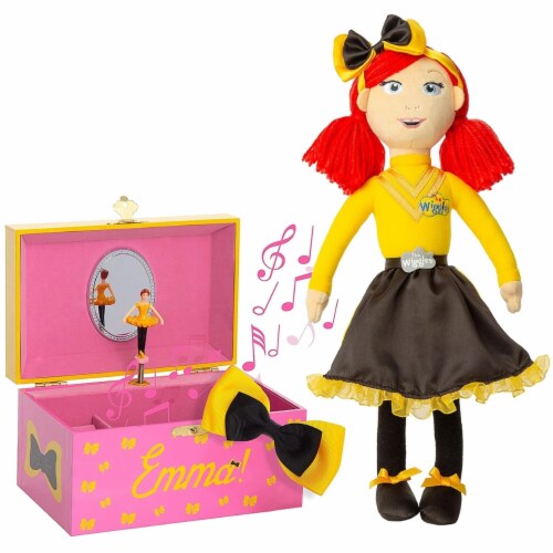 The Wiggles Yellow Emma Watkins Plush Doll Musical Jewelry Box