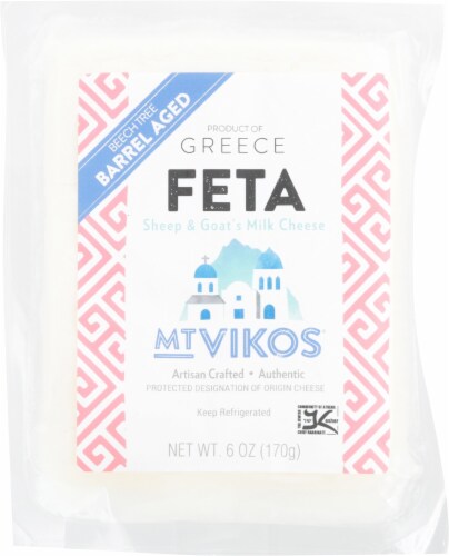 Mt Vikos Barrel- Aged Feta Perspective: front