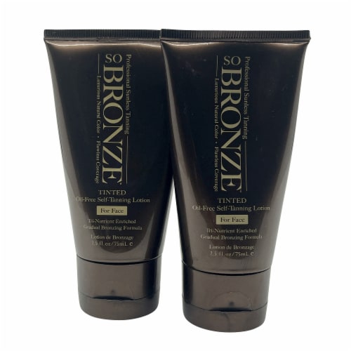 So Bronze Tinted Oil Free Self Tanning Lotion for Face 2.5 OZ Set of 2 Perspective: front