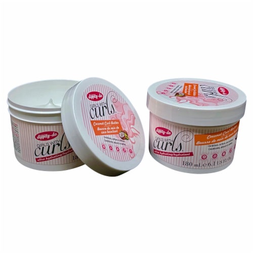 Dippity Do Girls with Curls Coconut Curl Butter 6.1 OZ Pack of 2 Perspective: front