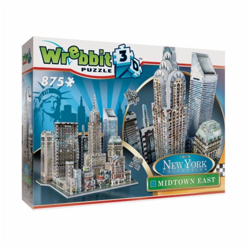 Wrebbit New York Collection Midtown East 3D Puzzle Perspective: front