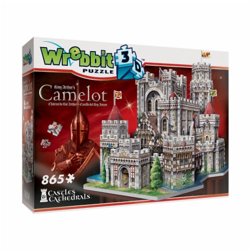 Wrebbit King Arthur Camelot 3D Puzzle Perspective: front