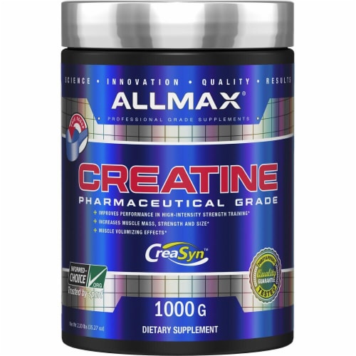 ALLMAX Nutrition  Creatine Pharmaceutical Grade Dietary Supplement Perspective: front