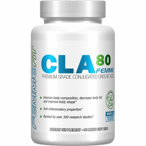 ALLMAX Nutrition CLA80 Femme Liquid Soft Gels 1000 mg Perspective: front