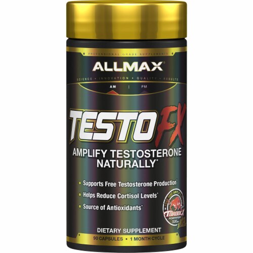 ALLMAX® TESTOFX Natural Testosterone Booster Capsules Perspective: front