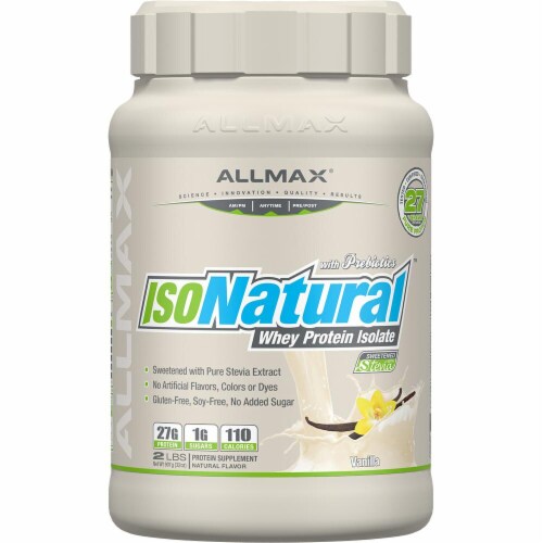 ALLMAX Nutrition  IsoNatural™ Whey Protein Isolate   Vanilla Perspective: front