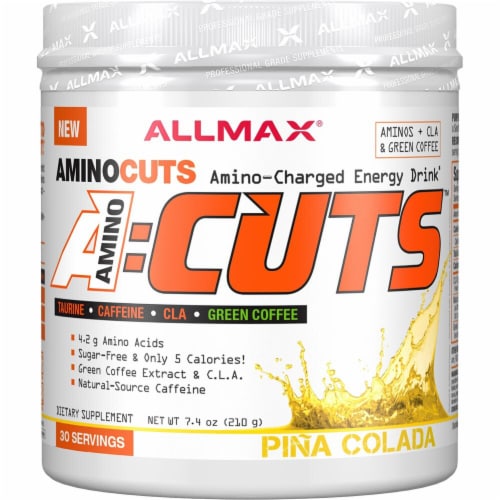 ALLMAX® Nutrition A-Cuts™ Pina Colada Amino-Charged Energy Drink Perspective: front