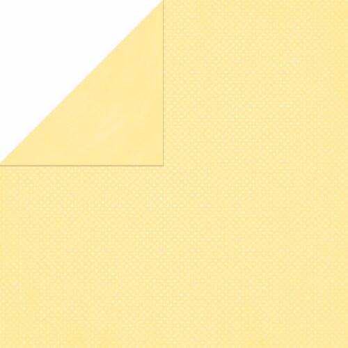 BoBunny Double Dot Double-Sided Textured Cardstock 12"X12"-Mellow Yellow Perspective: front