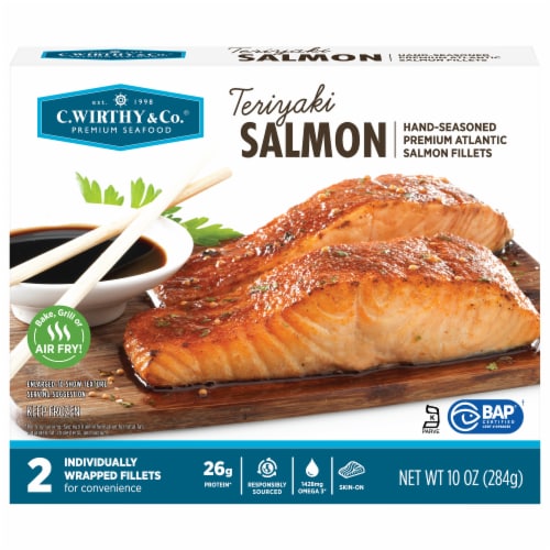 C.Wirthy & Co® Teriyaki Atlantic Salmon Fillets Perspective: front